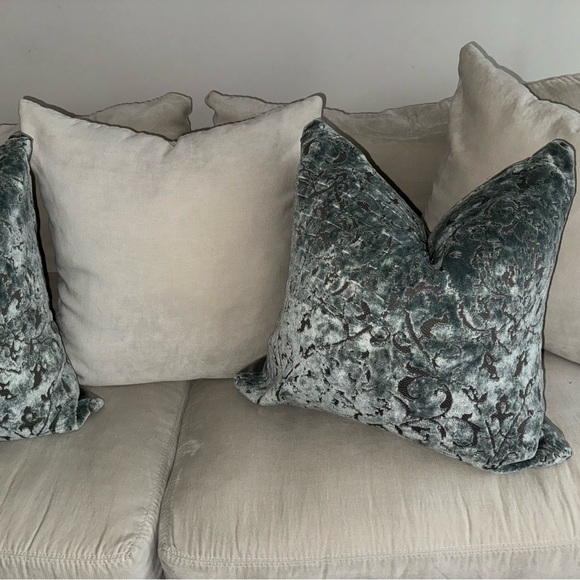 Blue Metallic pillow covers (2) - Picture 6 of 9